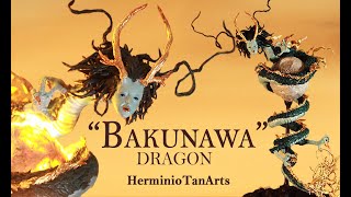 quotBakunawaquot Painting Process  Filipino Mythology Dragon Sculpture [upl. by Panter]