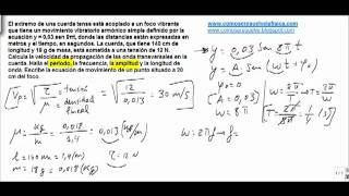 Fisica movimiento ondulatorio velocidad periodo frecuencia longitud de onda [upl. by Snilloc536]