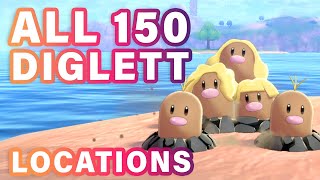 ALL 150 DIGLETT LOCATIONS  In 7 Minutes ► Pokemon Sword amp Shield [upl. by Yrokcaz857]