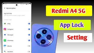 Redmi A4 5G mobile mein app lock kaise lagate Hainhow to set app lock redmi a4 5g mobile [upl. by Nerra]