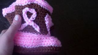 Crochet cowgirl baby boots [upl. by Fafa]