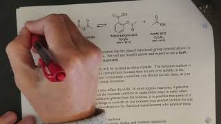 Lab 11  Synthesis of Aspirin Prelab [upl. by Cheffetz]