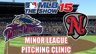 MLB 15 The Show Minor League Pitching Clinic [upl. by Oribel]