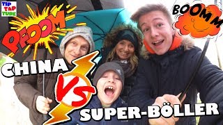 Silvester 💥 China VS SuperBöller 💣 Pyros Feuerwerk 💪TipTapTube😁Familienkanal 👨‍👩‍👦‍👦 [upl. by Russell]