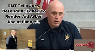 EMT Tells Jury Prior To Arrival No Attempts Were Being Made to Help Victim [upl. by Bigelow]