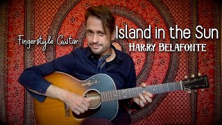 Island in the Sun  Harry Belafonte  Fingerstyle Guitar  Martin OOL17  TABS PDF  Jamaica [upl. by Rosy490]