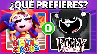 🔄 ¿QUÉ PREFIERES 🎪 CIRCO DIGITAL o POPPY PLAYTIME 🟣 booquiz trivia circodigital poppyplaytime [upl. by Tamarah984]