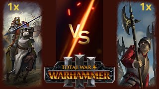 Cavalry Tactics Test  Knights of the Realm vs Halberdiers in Total War Warhammer 3 [upl. by Morville]