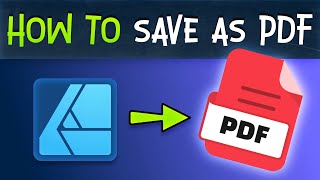 Affinity Designer How to Save as PDF [upl. by Wandy]