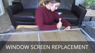 Replace a Window Screen  Step by Step Complete Window Rescreen Guide [upl. by Ardath]