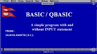 QBASIC PROGRAM WITH AND WITHOUT INPUT STATEMENT [upl. by Lihas391]