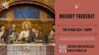 Maundy Thursday Mass 2024 – Catholic Mass Today Live Online [upl. by Nnylirak711]