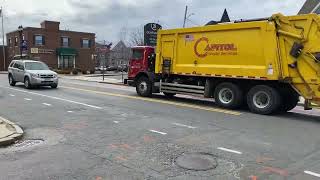 Capitol Waste Services 261 Mack TerraPro Heil PowerTrak RL on Broadway [upl. by Fanya995]