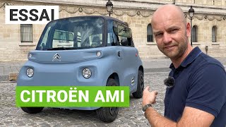 Essai Citroën AMI  la voiture électrique pas chère et sans permis [upl. by Arrimat]