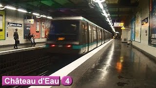 Métro de Paris  Château dEau  Ligne 4  RATP MP89 [upl. by Anassor]