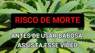 PERIGO  Antes de usar babosa assista esse vídeo [upl. by Onairot]