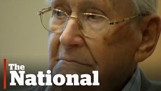 Oskar Groening former Auschwitz guard on trial [upl. by Onurb]