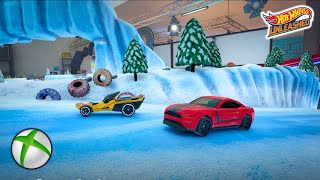 2018 Ford Mustang And Daffy Duck Challenging Race At Ice Land  Hot Wheels Unleashed [upl. by Nahttam]