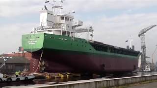 ARKLOW VIKING  Eisiger Stapellauf  Bodewes Shipyard 20022018 [upl. by Mapes970]