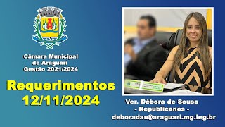 Requerimentos Vereadora Débora de Sousa [upl. by Rozele]