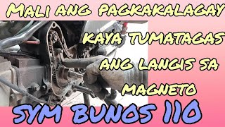 SYM BUNOS 110solusyon sa paulit ulit na tagas ng langis sa MAGNETO [upl. by Sykleb]