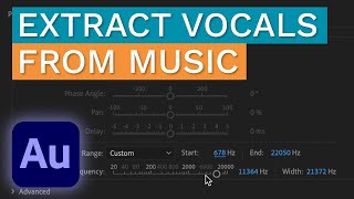 How to Extract Vocals or Instrumental Music From a Mix  Adobe Audition Tutorial [upl. by Airotkciv]