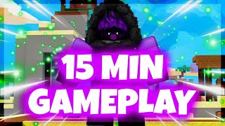 15 MINUTES Of SKYWARS Gameplay  Roblox Bedwars Gameplay [upl. by Chellman]