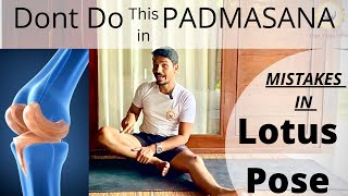 Don’t Do This In Padmasana  Mistakes In Lotus Pose  How To Do Padmasana  prashantj yoga [upl. by Gelasius187]