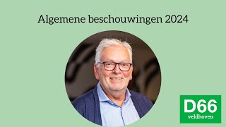 Algemene Beschouwingen 2024 door Piet Wijman D66 Veldhoven [upl. by Resiak]