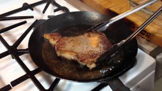 A Review of the Lodge Seasoned Carbon Steel Skillet  Ribeye Cooking Test [upl. by Carie427]