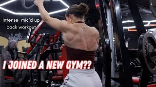 I JOINED A NEW GYM  vlogmas day 3 intense mic’d up back workout [upl. by Anahsahs748]