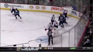 John Erskine vs Chris Thorburn Nov 17 2011 [upl. by Anattar]