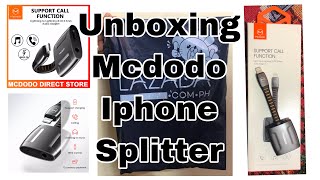 UNBOXING MY IPHONE SPLITTER  UPLIVE IPHONE USER  MCDODO IPHONE SPLITTER [upl. by Anaili]