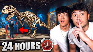 24 HOUR OVERNIGHT CHALLENGE in MUSEUM [upl. by Vannie]