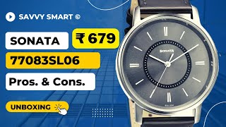 Sonata 77083SL06 Analog Grey watch for men  Value for money ₹ 679  Genuine review  Unboxing [upl. by Pollack]