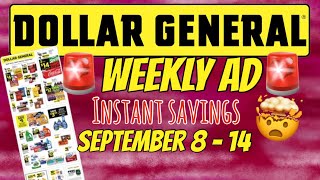 Dollar General 🚨Weekly Ad September 8  14 2024🚨INSTANT SAVINGS🚨Save Money This Week‼️ [upl. by Shandie656]