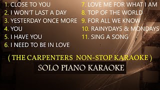 THE CARPENTERS NONSTOP KARAOKE  11 SONGS  COVERCY [upl. by Ahsikam749]