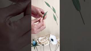 DIY paper Italian Ruscus inspired leaves Templates at dwbloomscom paperleaves paperflowers [upl. by Laerdna]