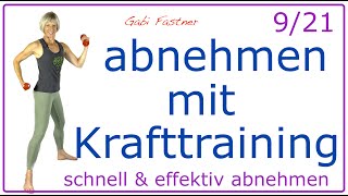 921💜37 min abnehmen mit Hantel Krafttraining  Oberkörper Beine Bauch und Po für Geübte [upl. by Arrim]