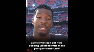 Jameis Winston quotes Eminem in his postgame interview [upl. by Ueik]