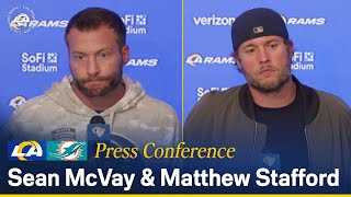 Sean McVay amp Matthew Stafford Postgame Press Conference Following Dolphins MNF Matchup [upl. by Nniw]