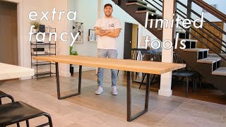 How To Build a HIGH QUALITY Dining Table with LIMITED TOOLS  DIY  Woodworking [upl. by Leatrice]