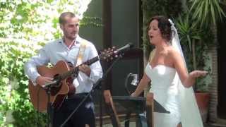 Carolina le canta a Cato en la boda Bollullos par del Condado [upl. by Onibla415]