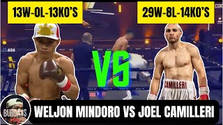 WELJON MINDORO vs JOEL CAMILLERI full fight by burdags pinoyboxing [upl. by Elahcar]