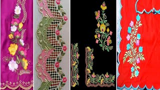 Most elegant embroidery design  Hand embroidery  Machine embroidery  flower embroidery work suit [upl. by Akimas]