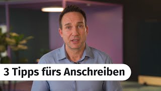 3 Tipps fürs Anschreiben mit Henryk Lüderitz [upl. by Rolyab]