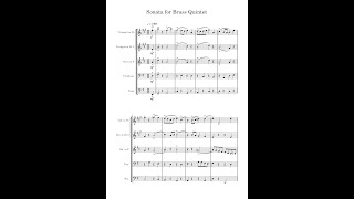 Sonata for Brass Quintet  A level Music Composition full marks [upl. by Neelyak]