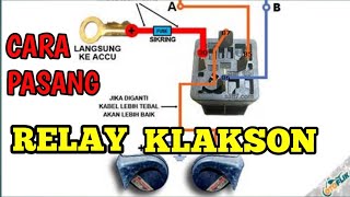 pasang klakson keong Denso di motor PCX 160 Pasang tanpa bongkar body  pasang jalur relay klakson [upl. by Ellehsat]