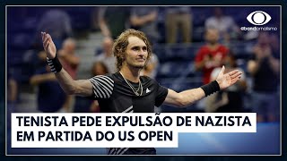 Tenista pede expulsão de nazista em partida  Jornal da Noite [upl. by Rae]