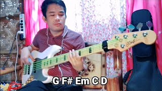 DUNGOG UG HIMAYA BASS COVER WITH CHORDS [upl. by Namus]